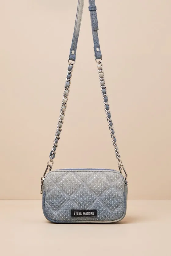 Daisy Blue Denim Rhinestone Crossbody Bag sold by Lulus product image thumbnail 3