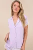 Snuggly Love Lilac Short Sleeve Lace Two-Piece Pajama Set sold by Lulus