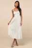 Odilie Cream Floral Lace Sleeveless Midi Dress sold by Lulus