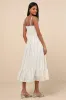 Odilie Cream Floral Lace Sleeveless Midi Dress sold by Lulus