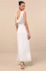 Yaneli White Boat Neck Cowl Back Maxi Dress sold by Lulus