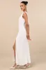 Yaneli White Boat Neck Cowl Back Maxi Dress sold by Lulus