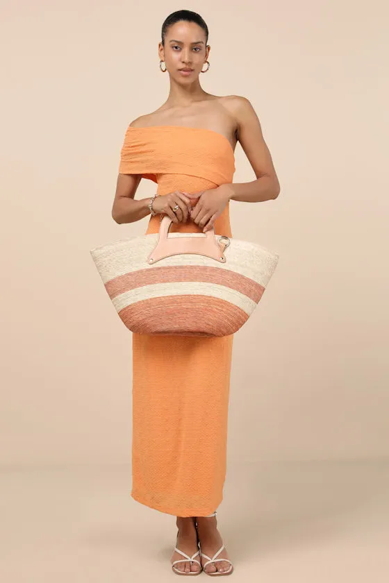 Aksel Beige Striped Woven Tote Bag sold by Lulus product image thumbnail 3