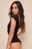 Gorgeous Inclination Black Lace Cap Sleeve V-Neck Bodysuit sold by Lulus