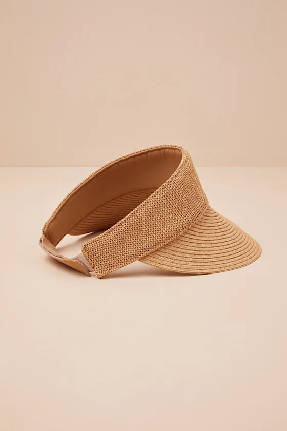 Rayyan Tan Woven Visor Hat sold by Lulus product image thumbnail 2