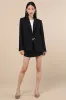Maita Black Linen Oversized Blazer sold by Lulus
