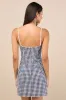 Serrano Navy Gingham Mini Dress sold by Lulus