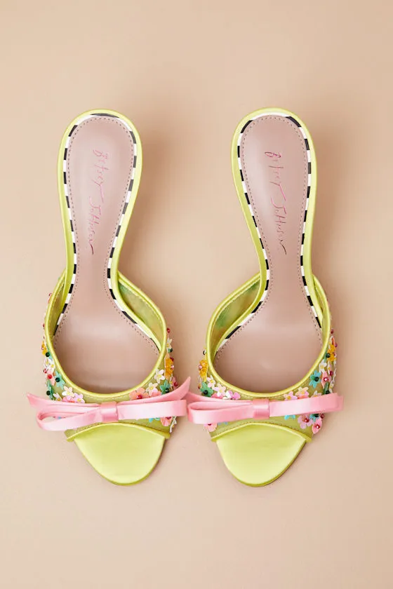 Naddia Lime Multi Sequin High Heel Slide Sandals sold by Lulus product image thumbnail 2