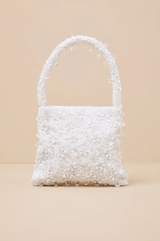 Phaedra White Beaded Mini Handbag sold by Lulus product image thumbnail 2
