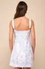 Ready to Flirt Blue Floral Embossed Button-Front Mini Dress sold by Lulus
