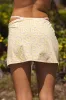 Charmed Yellow Ditsy Floral Cover-Up Mini Skirt sold by Lulus