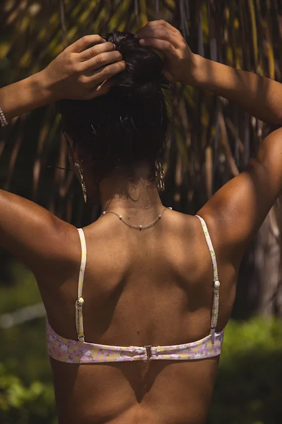 Emma Yellow Ditsy Floral Underwire Bikini Top sold by Lulus product image thumbnail 3