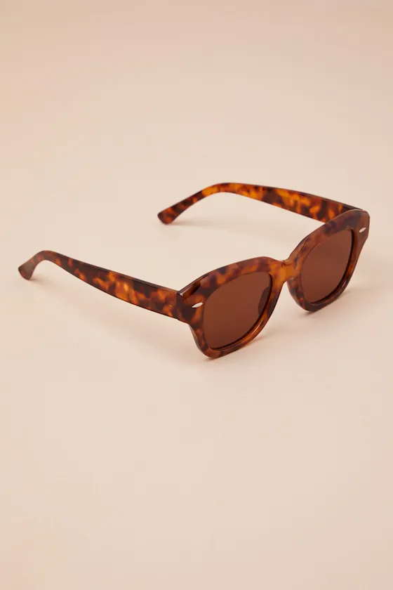 Danny Brown Tortoise Square Sunglasses sold by Lulus