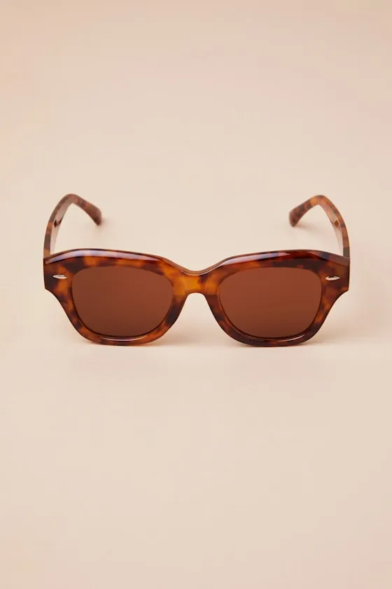 Danny Brown Tortoise Square Sunglasses sold by Lulus product image thumbnail 2