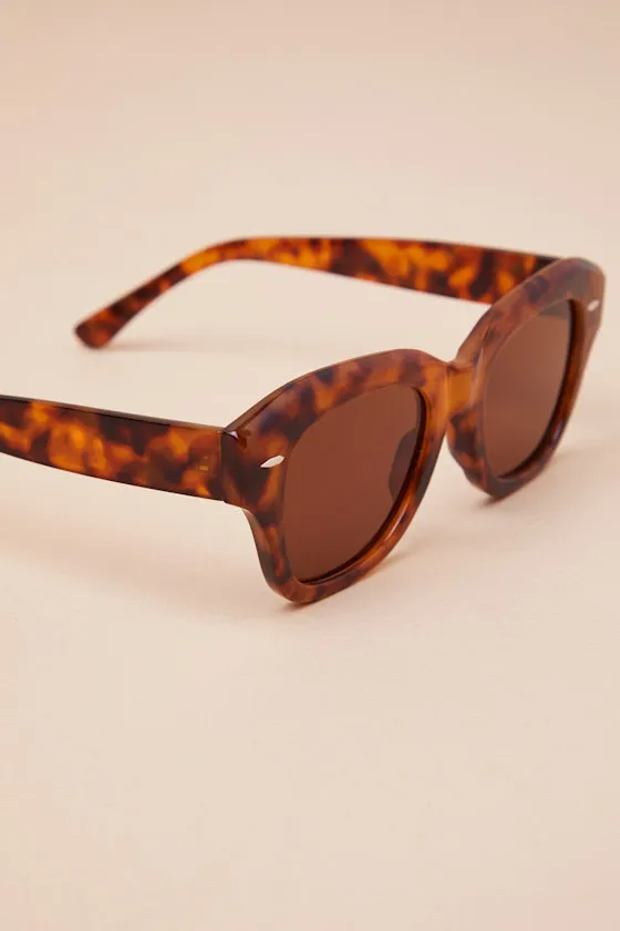 Danny Brown Tortoise Square Sunglasses sold by Lulus product image thumbnail 3