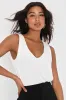 Chic on Repeat Ivory V-Neck Sleeveless Bodysuit sold by Lulus