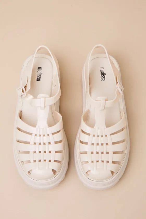 Possession Platform II Beige Jelly Strappy Buckle Sandals sold by Lulus product image thumbnail 2