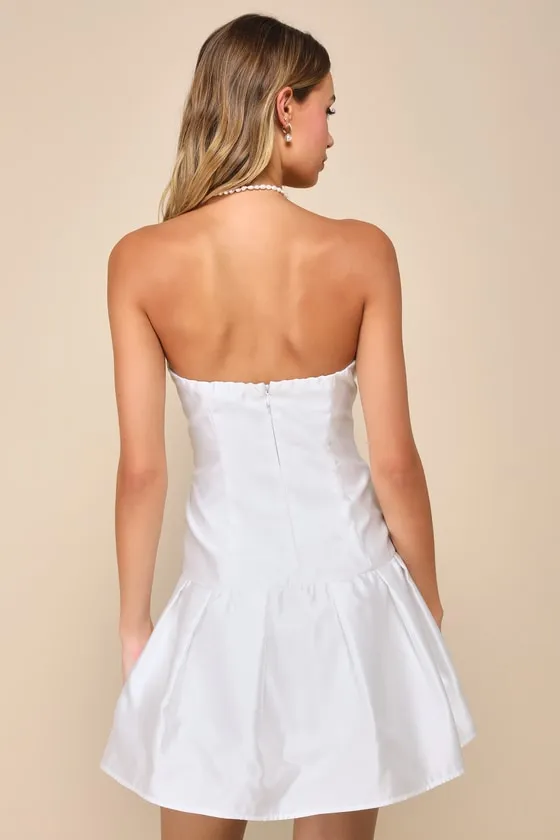 Best Charm White Taffeta Strapless Mini Dress sold by Lulus product image thumbnail 3