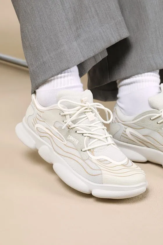 Karst White Multi Mesh Lace-Up Sneakers sold by Lulus
