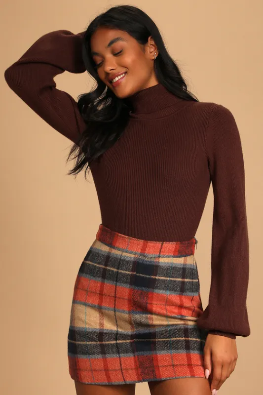 Mad for Plaid Beige Plaid Mini Skirt sold by Lulus