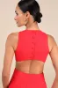 Alouette Red Linen Cutout Mini Dress sold by Lulus
