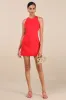 Alouette Red Linen Cutout Mini Dress sold by Lulus