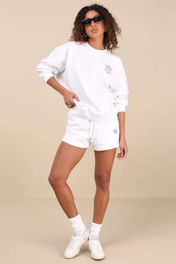 Leone White Monte Carlo Embroidered Pullover Sweatshirt sold by Lulus product image thumbnail 3