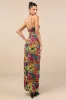 Sunniva Black Multi Print Mesh Cowl Maxi Dress sold by Lulus
