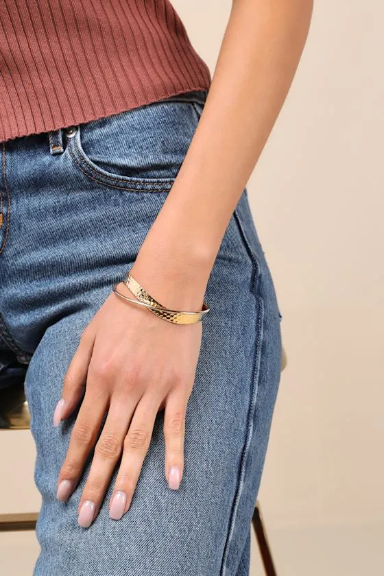 Dolivia Gold Layered Cuff Bracelet sold by Lulus