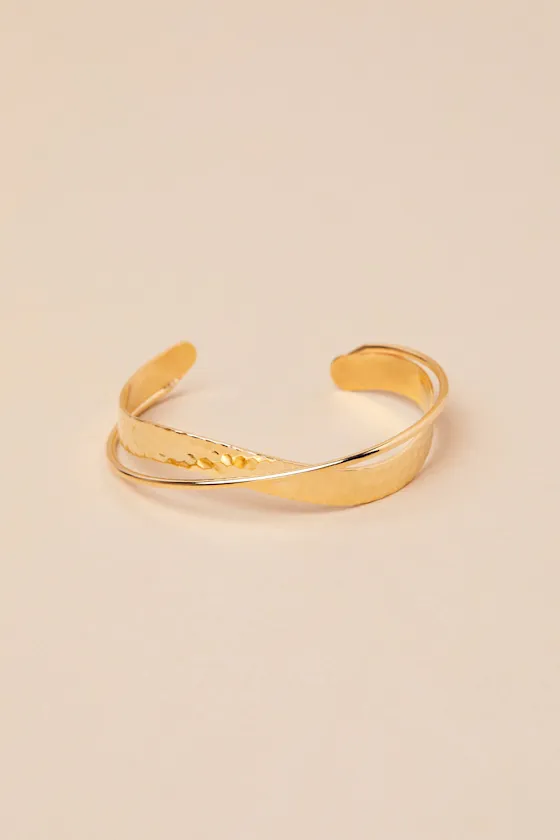Dolivia Gold Layered Cuff Bracelet sold by Lulus product image thumbnail 2
