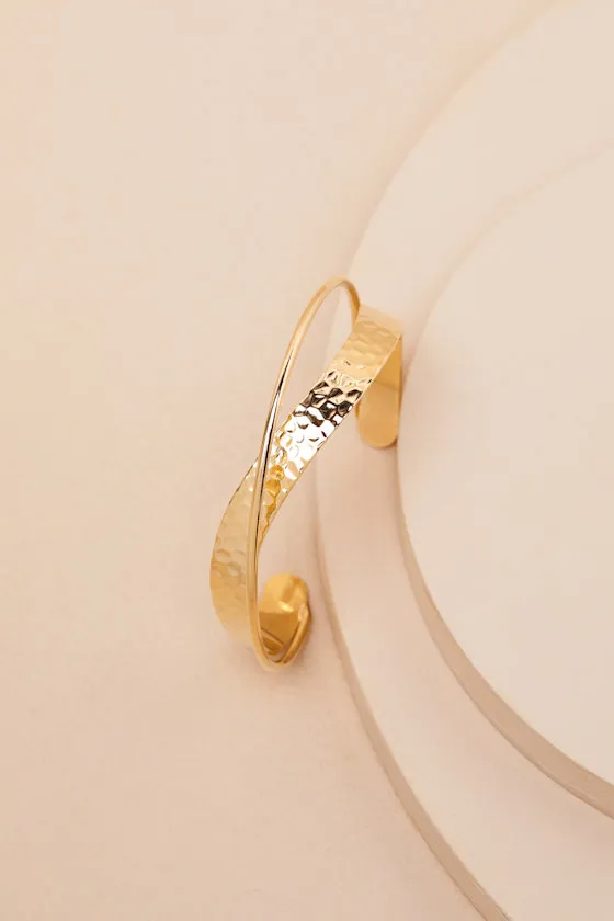 Dolivia Gold Layered Cuff Bracelet sold by Lulus product image thumbnail 4