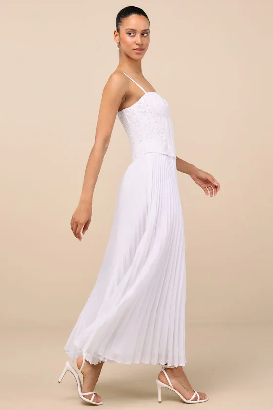 Corleone White Lace Bustier Midi Dress sold by Lulus product image thumbnail 2