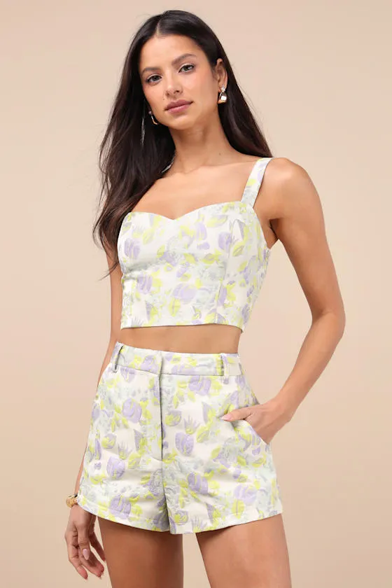 Carlita Light Mint Multi Jacquard Two-Piece Romper sold by Lulus