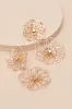 Jenise Gold Wire Flower Drop Earrings sold by Lulus