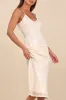 Edaline Cream Floral Sequin Slip Midi Dress sold by Lulus