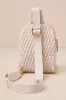 Cutie On The Go Beige Textured Quilted Puffy Mini Backpack sold by Lulus