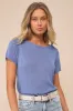Clean Aesthetic Blue Short Sleeve Sweater Top sold by Lulus