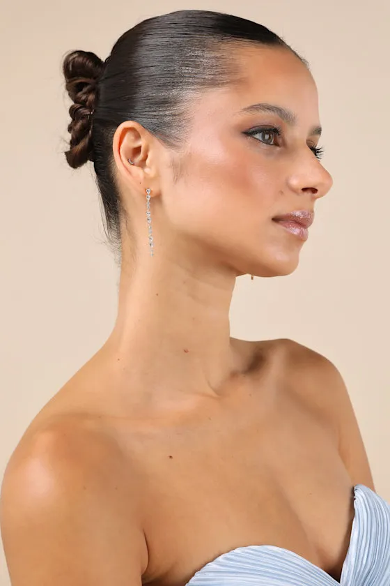 Shahar Gold Rhinestone Drop Earrings sold by Lulus product image thumbnail 4