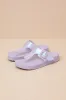 Cozy Pearly Blue Jelly Buckle Thong Sandals sold by Lulus