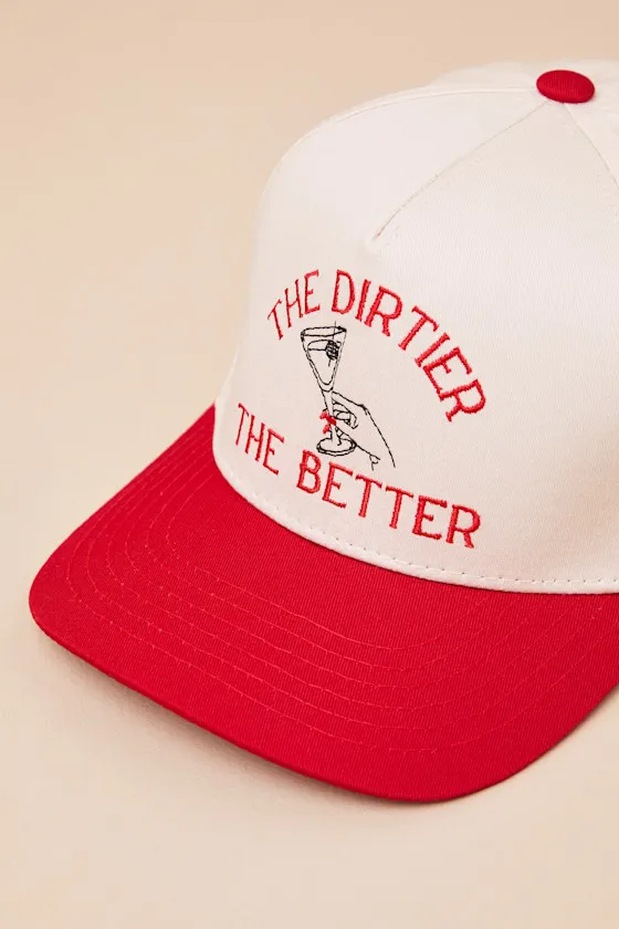The Dirtier The Better Red Embroidered Dad Hat sold by Lulus product image thumbnail 2