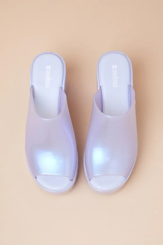 Mule Hype Pearly Blue Jelly Platform Slide Sandals sold by Lulus product image thumbnail 2
