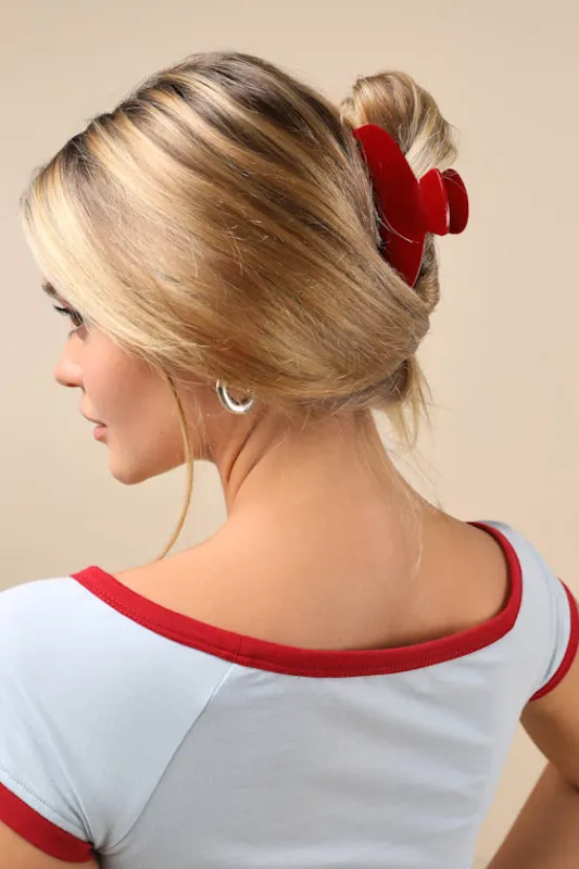Updo Essential Red Claw Clip sold by Lulus