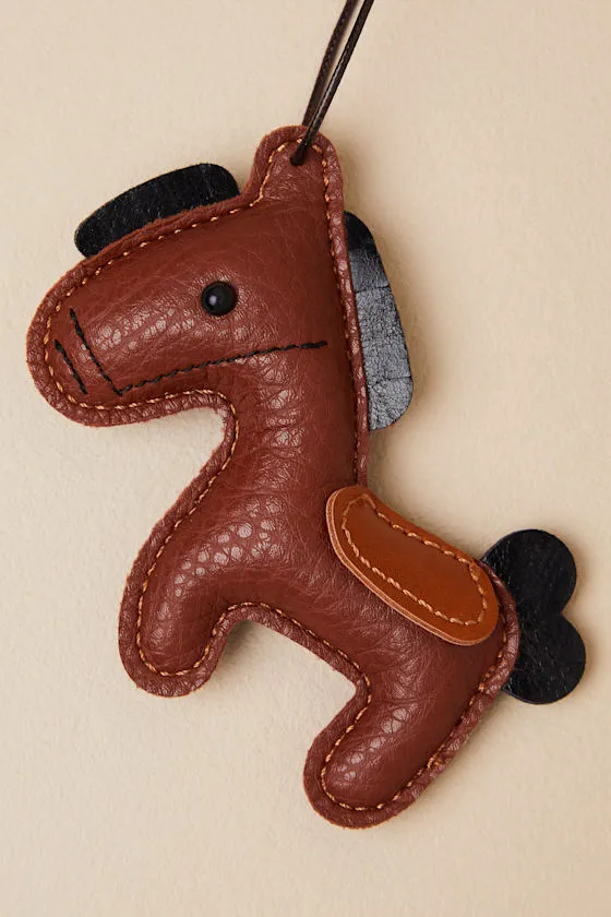 Ballantine Brown Vegan Leather Horse Bag Charm sold by Lulus product image thumbnail 2