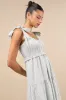 Bembe Sage Striped Tie-Strap Tiered Maxi Dress sold by Lulus