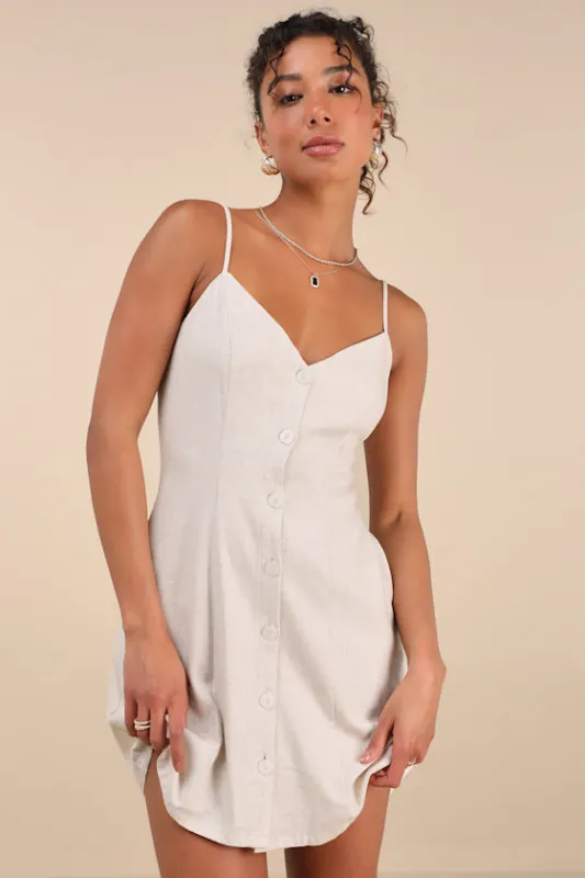 Favorite Find Light Beige Mini Dress With Pockets sold by Lulus