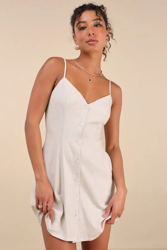 Favorite Find Light Beige Mini Dress With Pockets sold by Lulus