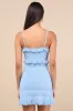 Enviable Light Blue Pointelle Knit Ruffled Mini Dress sold by Lulus