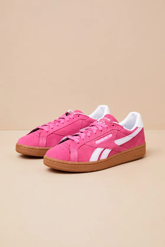 Club C Grounds UK True Pink Suede Leather Sneakers sold by Lulus