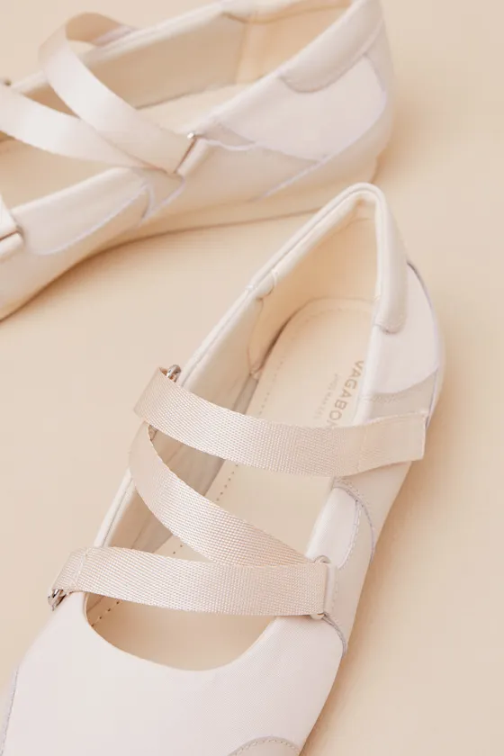 Hillary Off White Leather Strappy Flats sold by Lulus product image thumbnail 3