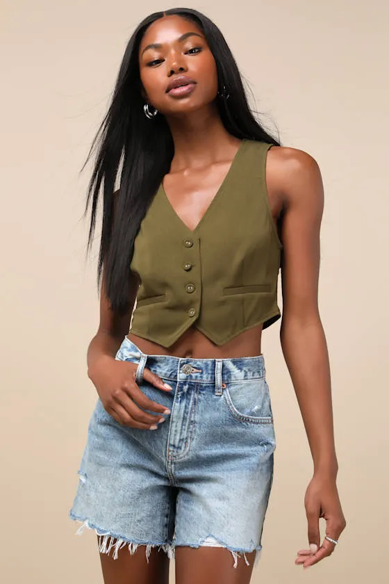 Crossroads Medium Wash Distressed Mid-Rise Cutoff Shorts sold by Lulus